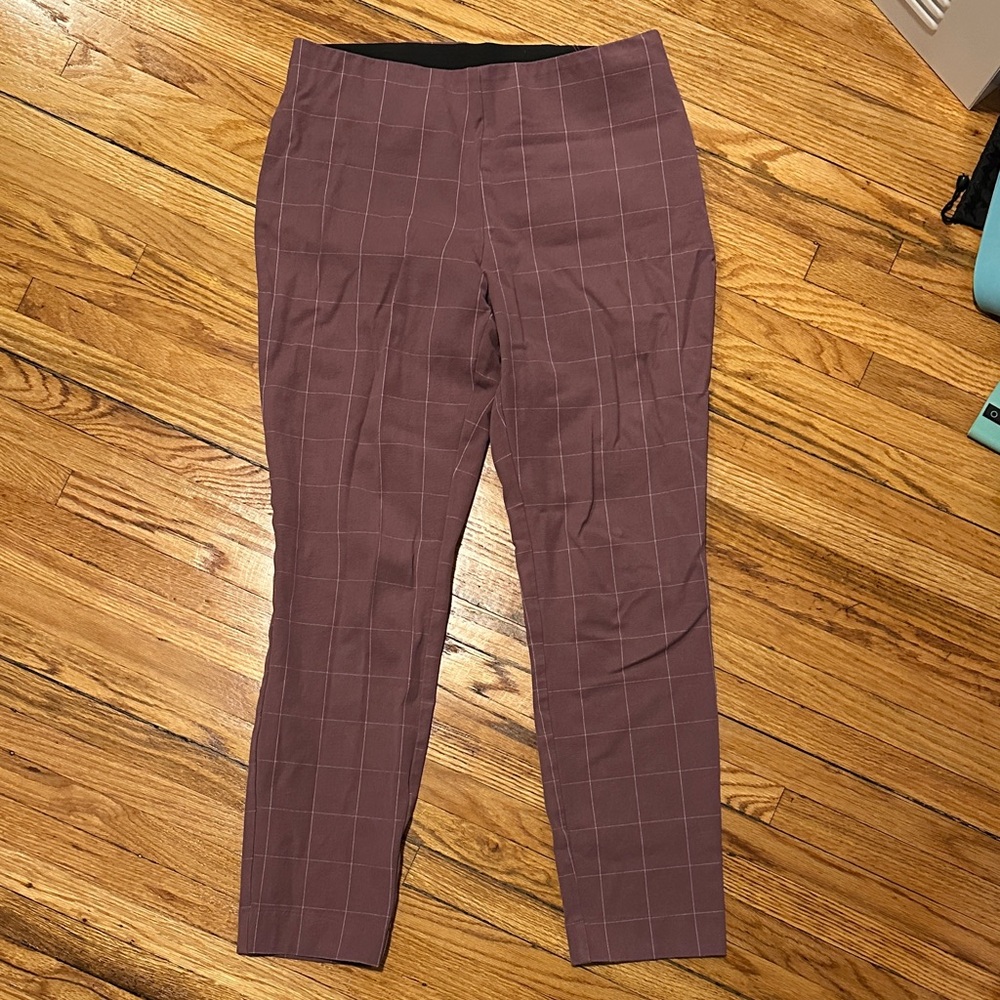 a new day Women's Mauve Checkered Skinny Pants